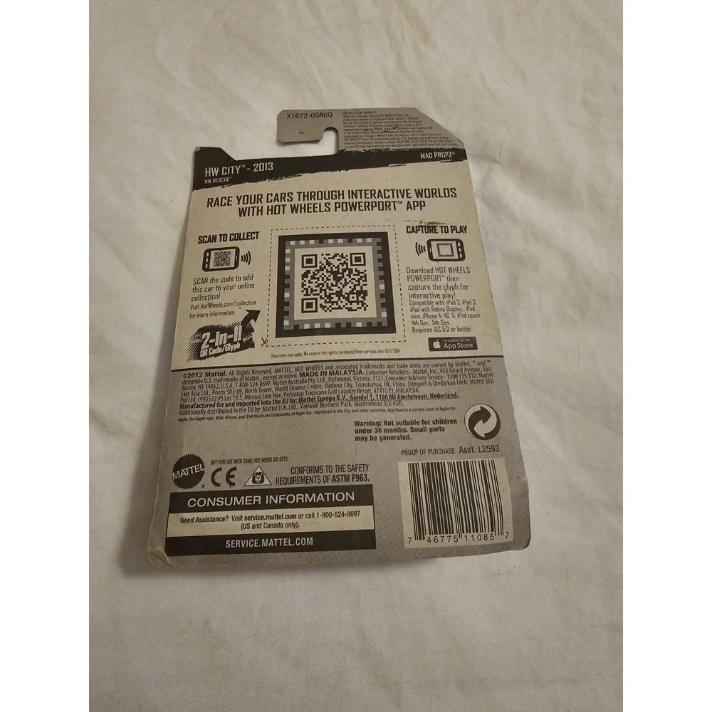 Hot Wheels Mad Propz HW‎ City 2013 Airplane – Card Damage